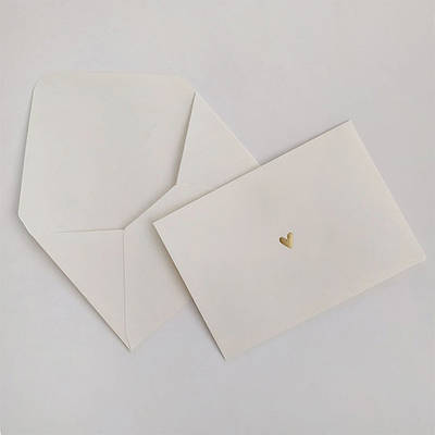 Конверт 162x113 мм з тисненням, колір айворі, КОМПЛЕКТ 10 шт.