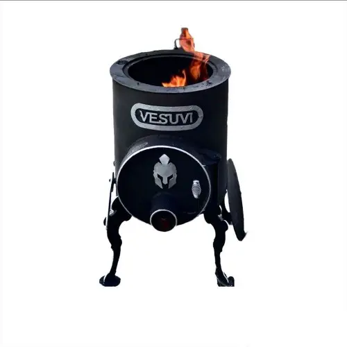 Міцна піч під казан VESUVI з товстостінної сталі 3-4 мм для дачі, кемпінгу або пікніка, фото 1
