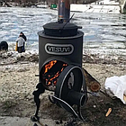 Міцна піч під казан VESUVI з товстостінної сталі 3-4 мм для дачі, кемпінгу або пікніка, фото 2