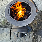 Міцна піч під казан VESUVI з товстостінної сталі 3-4 мм для дачі, кемпінгу або пікніка, фото 3