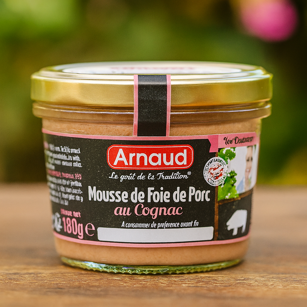 Французький паштет зі свинячої печінки та з коньяком Arnaud 180г. Франція, фото 1