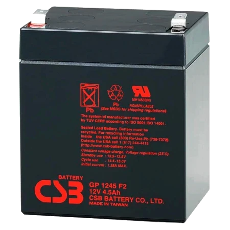 Акумуляторна батарея CSB GP1245F2 12В 4.5А•г, фото 1
