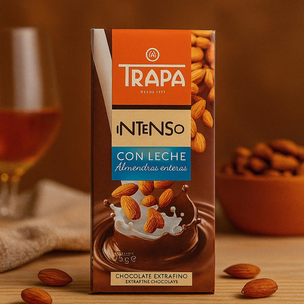 Шоколад молочний з лісовими горіхами 🍫 Trapa Intensо 175 г. Іспанія, фото 1