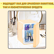Міні-холодильник на 5 літрів з магнітними дверцятами та полицями Car refrigerator, фото 5