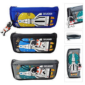 Шкільний пенал-косметичка з 2 відділеннями з підвіскою, Космос