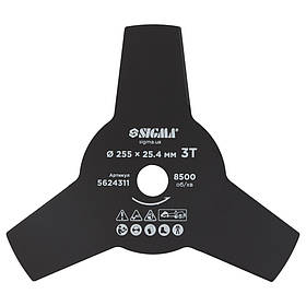 Ніж для тримера Ø255×25.4мм 3Т SIGMA (5624311) riven