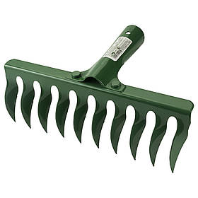 Граблі садові кручені 10 зубців 265×82мм заклепувальне кріплення GRAD (5051905) riven