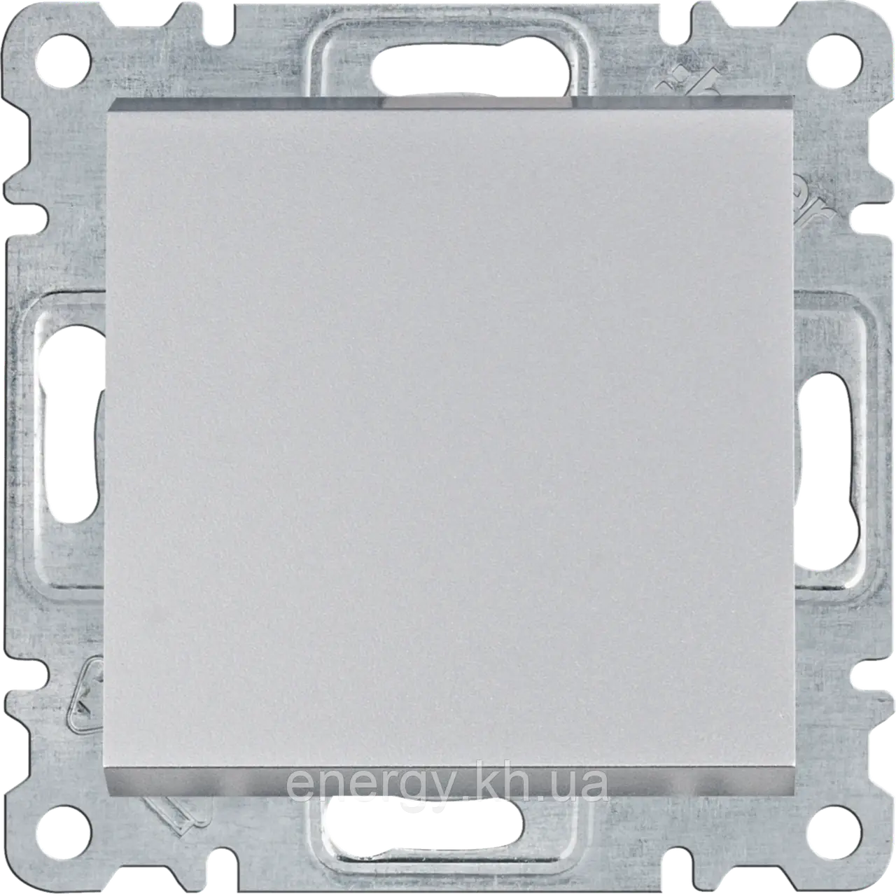 Вимикач 1-клавішний Срібний - Hager Lumina WL0012, фото 1