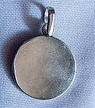 Чорне сонце медальйон срібло 925 проба, фото 2