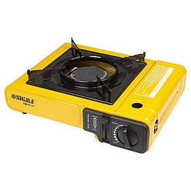 Плита газова одноконфоркова з керамічним інфрачервоним пальником, п'єзопідпалом і адаптером (кейс) SIGMA riven