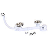 Сифон для подвійної кухонної мийки Espace повний комплект 11⁄2" × Ø 40 мм WIRQUIN (9542400) riven, фото 7