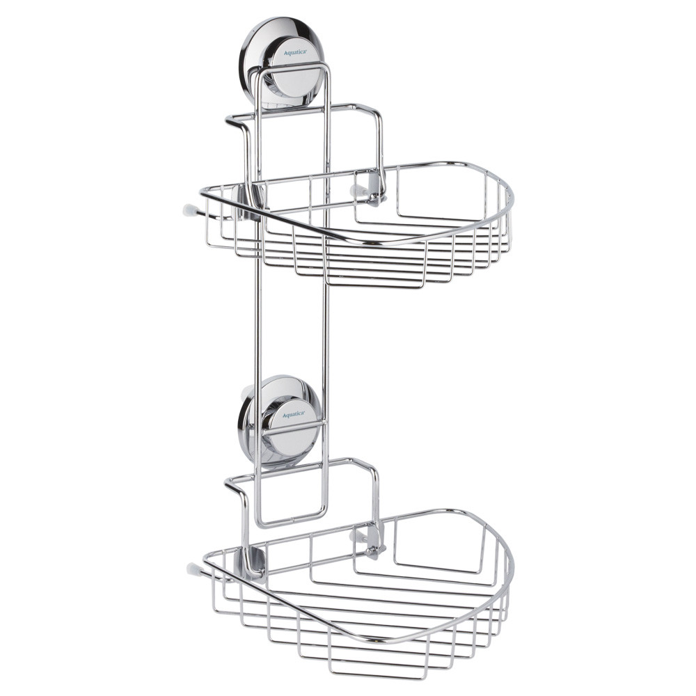 Кошик на вакуумних присосках подвійний s38 212×252×373 мм AQUATICA (9783832) riven, фото 1