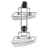 Кошик на вакуумних присосках подвійний s38 212×252×373 мм AQUATICA (9783832) riven, фото 2