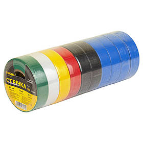 Стрічка ізоляційна ПВХ кольорова 0.13 мм×19 мм×20 м (10 шт.) SIGMA (8413061) riven