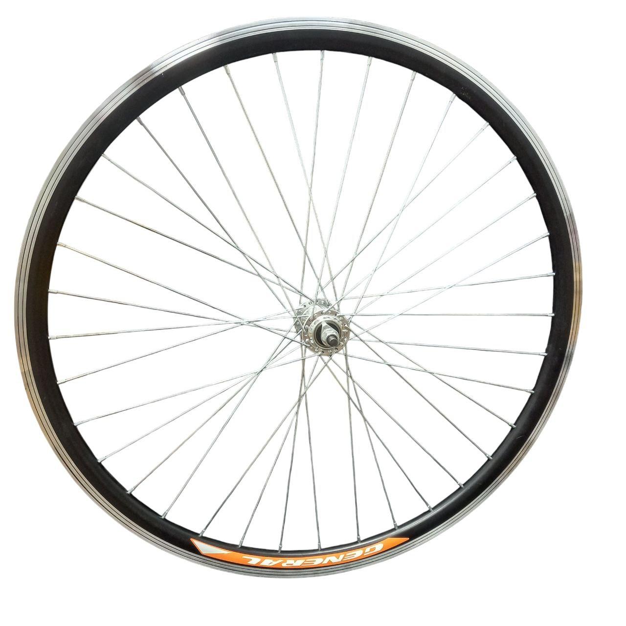 Колесо 28" переднє обід подвійний 36H втулка AL чорний, фото 1