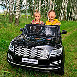 Дитячий електромобіль на акумуляторі Джип Range Rover M 4175 з пультом р/у для дітей 3-8 років чорний, фото 2