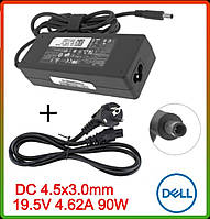 Блок живлення для ноутбука Dell 19.5 V 4.62 A 90W (DC 4.5*3.0) + кабель живлення
