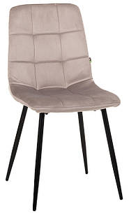 Обідній стілець бежевий кухонний Cherry-C тканина вельвет на металевих ніжках AMF
