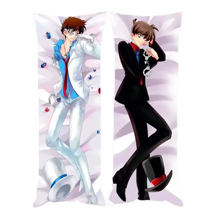 Дакімакура 150х50 см Кудо Шінічі Кайтоу Кід Детектив Конан Подушка з наволочкою обнімашка двухсторння, фото 1