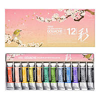 Набір гуаші HOLBEIN Irodori series, Spring 12 цв туба 15 мл (Японія) HOG751