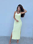 Жіноче максі плаття на тонких бретелях по фігурі з розрізами на спідниці (р. 42-46) 9036070, фото 6