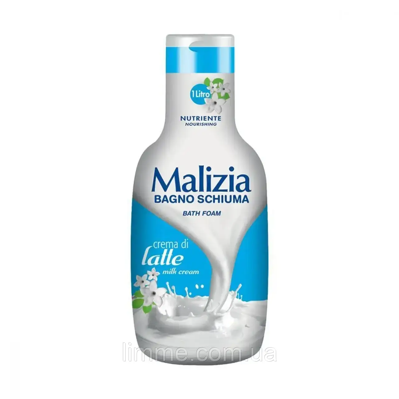 М'який гель для душу та піна для ванни Malizia Latte  1 л