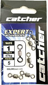 Карабін з вертлюгом Feima розмір 1 кількість 5шт