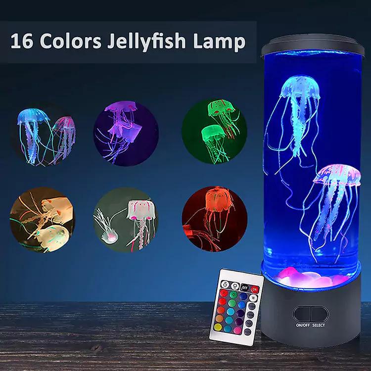 Настільна лампа-нічник із медузами "Jellyfish Mood Lamp" 28см, чорна