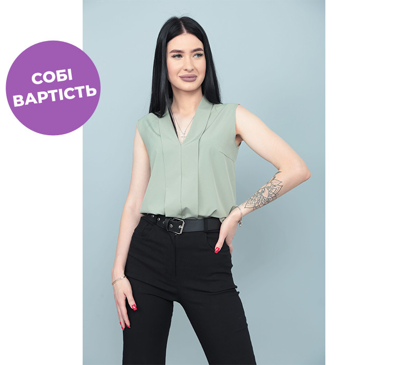 Літня блузка без рукавів "Valerie" Норма та батал, фото 1