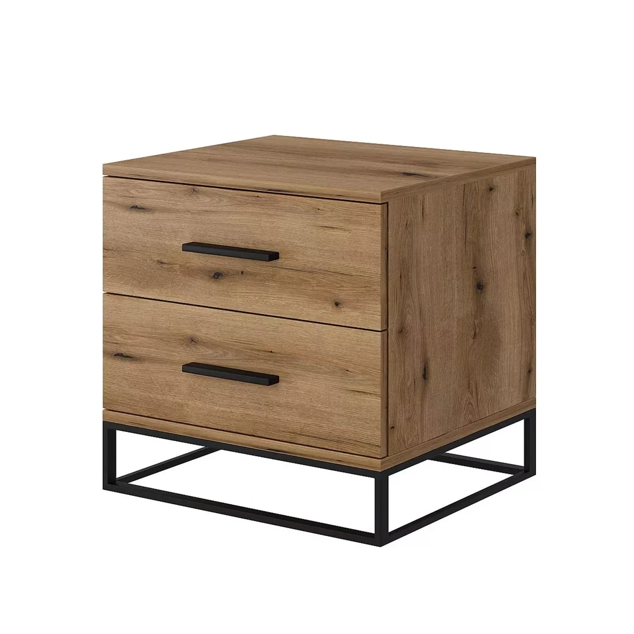 Приліжкова тумба лофт Ascet 48x45x42.5 см Дуб Евок, фото 1