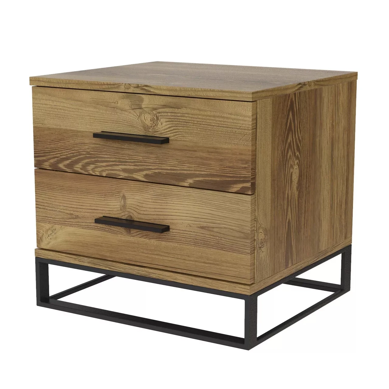 Приліжкова тумба лофт Ascet 48x45x42.5 см Дуб Бароко, фото 1
