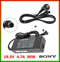 Блок живлення для ноутбука Sony 19.5 V 4.7 A 90 W (DC 6.5*4.4) + кабель живлення