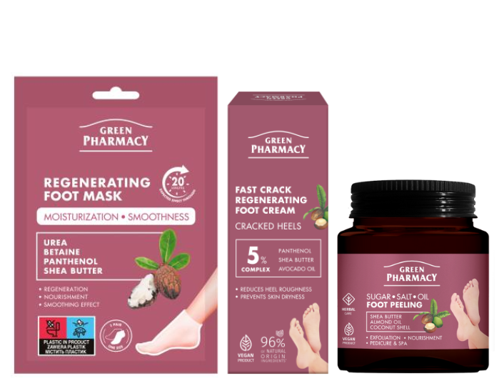 Набір по догляду за ногами Green Pharmacy максимальна регенерація, фото 1