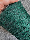 Пряжа з альпакою Barranca Filitaly lab темний смарагдовий зелений 100 грамів, фото 3