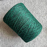 Пряжа з альпакою Barranca Filitaly lab темний смарагдовий зелений 100 грамів, фото 5