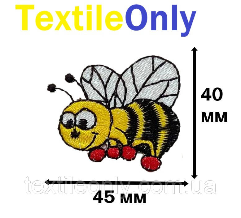 Нашивка бджола 45 х 40 мм