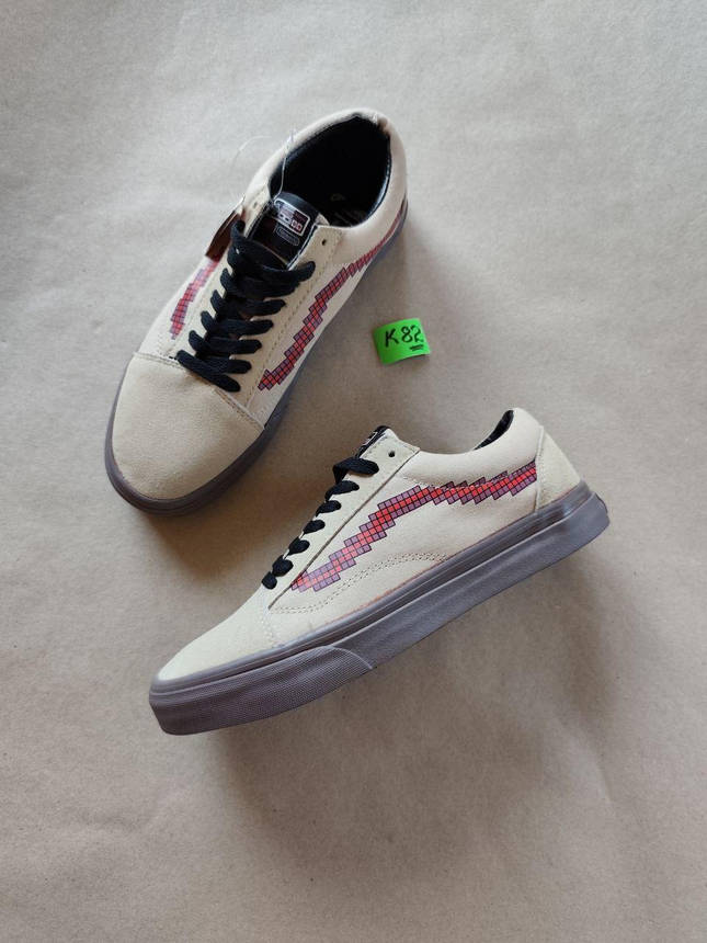 СКИДКА 41р Vans Old Skool x Nintendo Game Over Light Brown кеди жіночі кросівки, що містяться на темній підошві, фото 1