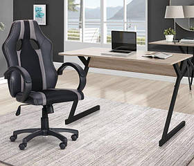 Комп'ютерне крісло Shift Grey та стіл Dexter AMF комплект меблів у домашній кабінет офіс канцелярію установи