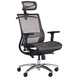 Крісло сітчасте комп'ютерне Coder Grey Alum для дому офісу кабінету керівника, фото 2