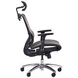 Крісло сітчасте комп'ютерне Coder Grey Alum для дому офісу кабінету керівника, фото 3