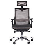 Крісло сітчасте комп'ютерне Coder Grey Alum для дому офісу кабінету керівника, фото 4