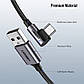 Кабель USB на Type-C Г-подібний UGREEN US284 Right Angle (0.5m, 18W, 3A). Gray, фото 4