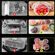 Одноразові пакети на гумці для зберігання продуктів Упаковка 100 шт., фото 3