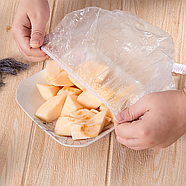 Одноразові пакети на гумці для зберігання продуктів Упаковка 100 шт., фото 5