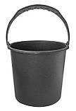 Відро господарське 12 літрів чорне Ø 30.5 см h=27 см (ХАРПЛАСТМАС), фото 2