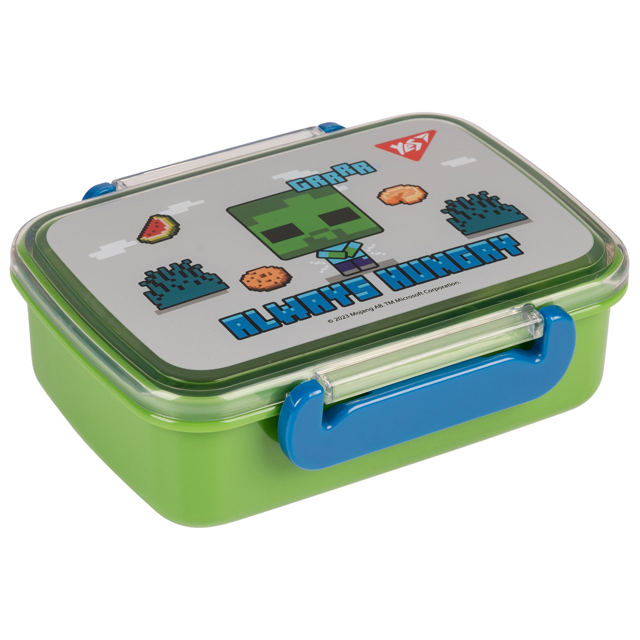 Ланч-бокс Yes Minecraft 420 мл, зелено-сірий, фото 1