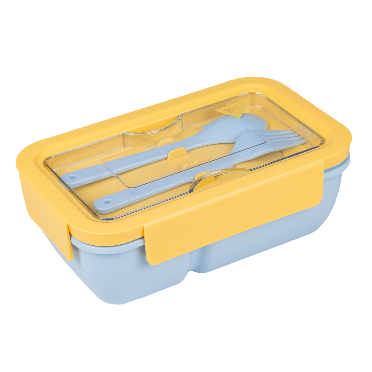 Ланч-бокс Yes Fusion 850 мл з приладдям жовто-блакитний, фото 1