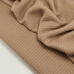 Бавовняне полотно "Косичка" 240см колір темна карамель № ТФ-09