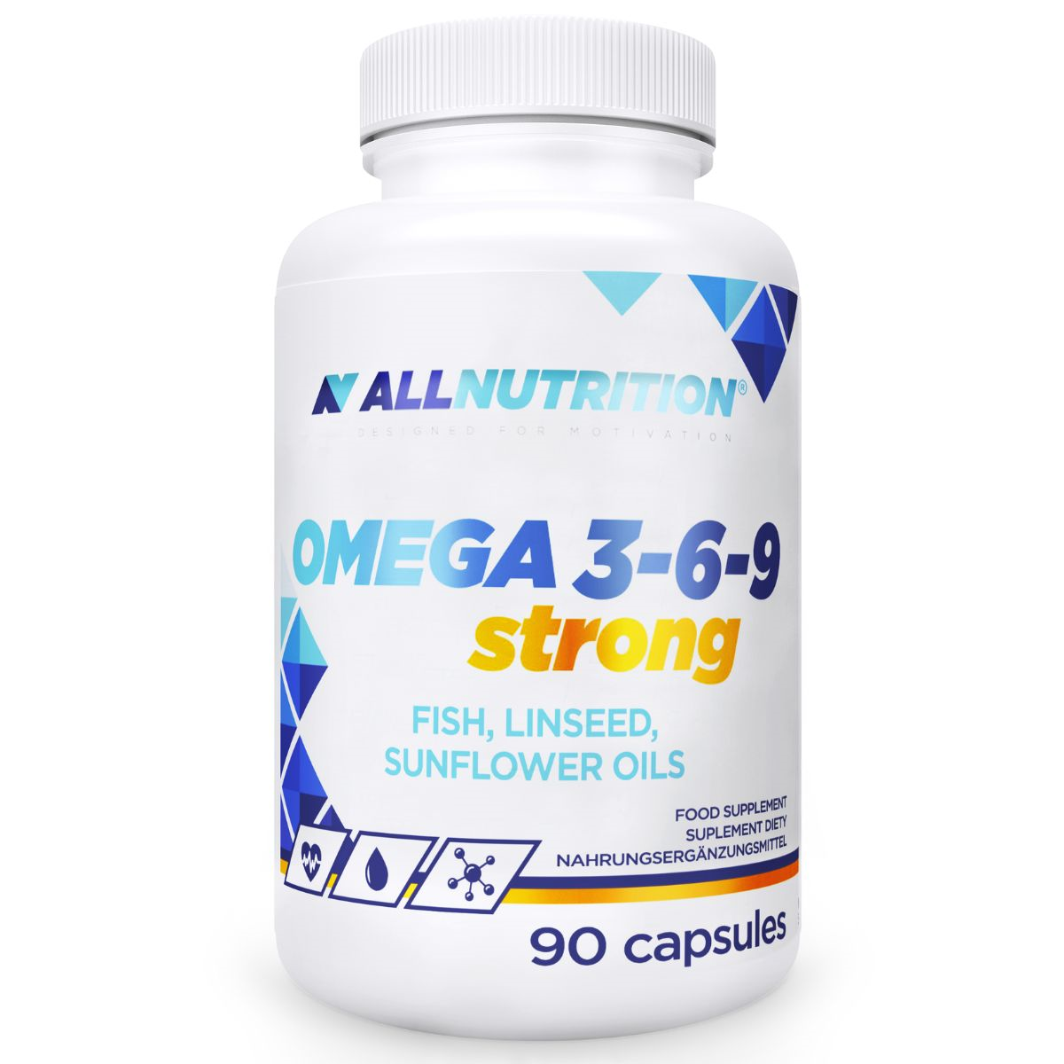 Комплекс жирних кислот Омега-3-6-9 Omega 3 Strong AllNutrition, 90 капсул, фото 1