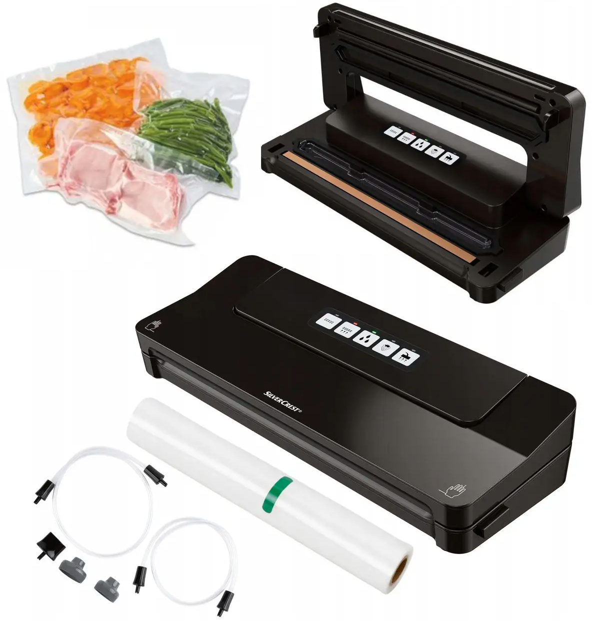 Вакуумний пакувальник, вакууматор Silver Crest SV 125 C3 Black 125 Вт, Sous-Vide, фото 1